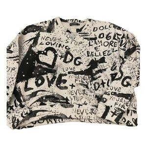 Dolce & Gabbana Monochrome Graphic Sweatshirt